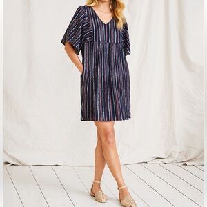 Garnet Hill Lola Shimmering Organic Cotton dress L